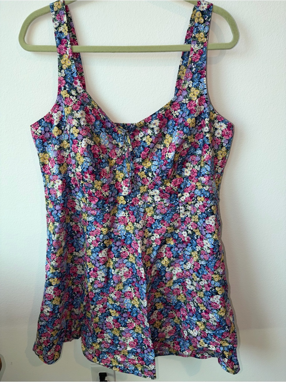 Old Navy Multicolor Floral Mini Dress - Blue Pink Yellow